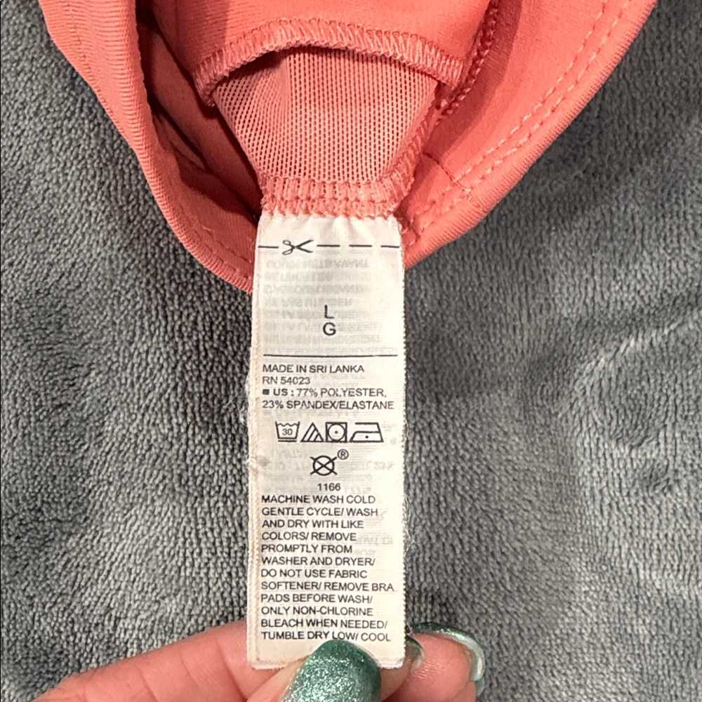 Old Navy Black, Teal, and Coral Sports Bras - Picture 4 of 7